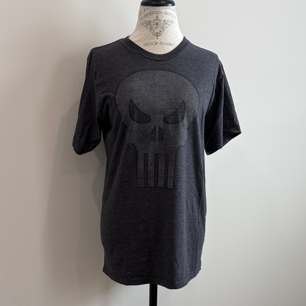 Marvel Charcoal Skull Graphic Tee